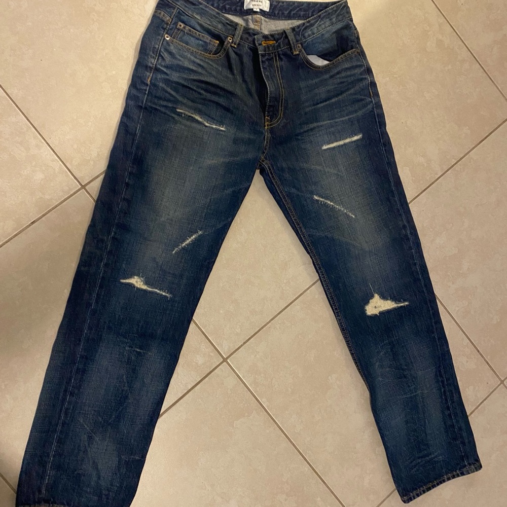 *NEW* Vis A Vis Distressed Blue Denim Jeans